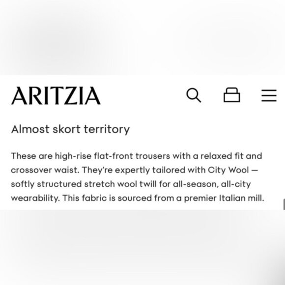 NWT Aritzia Babaton Overlap Pant Black Size 6 Wool twill trousers high waist - Picture 9 of 13